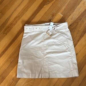 Ann Taylor Cream Pencil Skirt with Belt